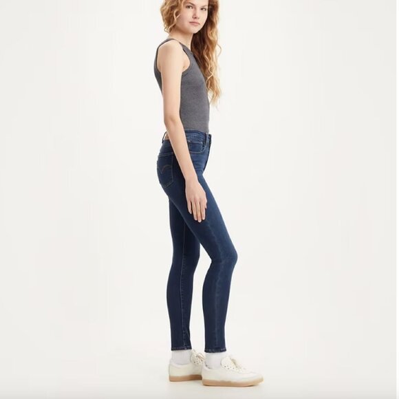 LEVIS 721 High Rise Skiny Womens Jeans Size 28 Dark Indigo Dark Wash - Picture 2 of 13